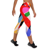 FLOWERS CORAZON Yoga Capri Leggings