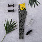 GRAY AND YELLOW NATURE LEGGINGS