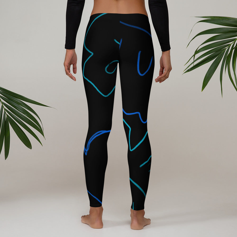 River Paint Leggings – Light Blue (Asian fit) – Amello Yoga