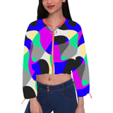 ABSTRACTO COLORS WOMEN CHIFFON CROPPED JACKET