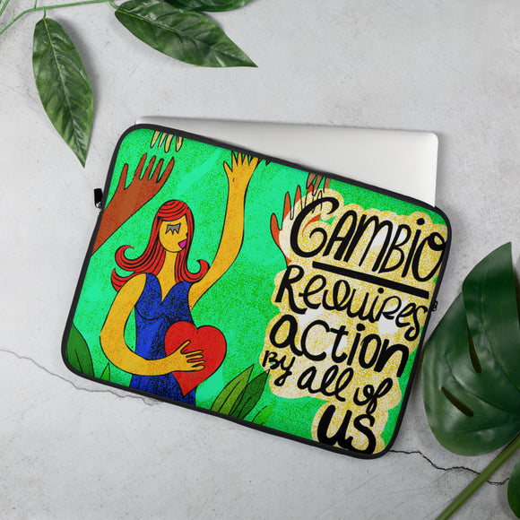 CAMBIO REQUIRES ACTION BY ALL OF US LAPTOP SLEEVE